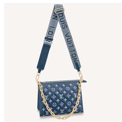 navy blue lv bag|louis vuitton blue denim bag.